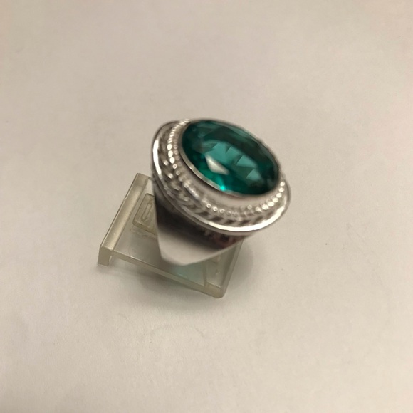 Tsavorite Stamped 925 Sterling Silver Ring - Picture 3 of 7